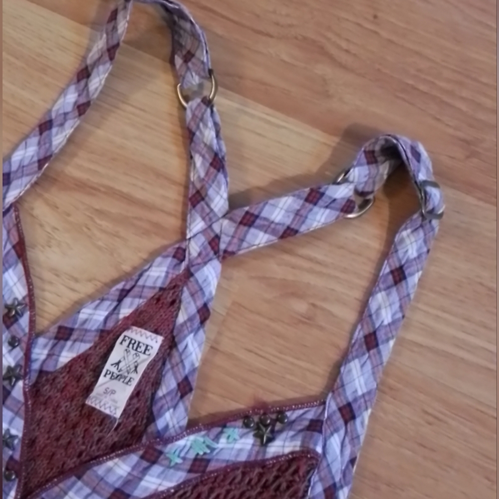 Free People Plaid Trim Knit Tank - Picture 4 of 10